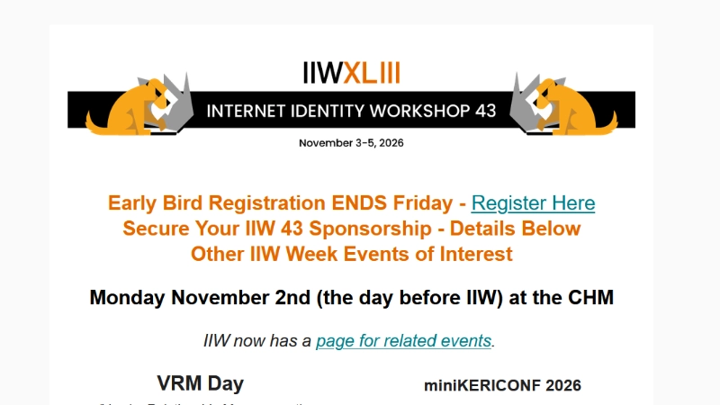 Internet Identity Workshop XLIII